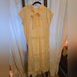 Vintage Cream Henry Lee Bow-Tie Dress